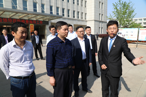 渭南市政府督查室主任李晓瑜来山阳煤矿公司调研