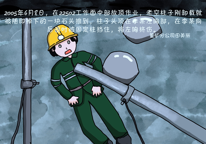 董矿分公司安全漫画（一）：顶板事故